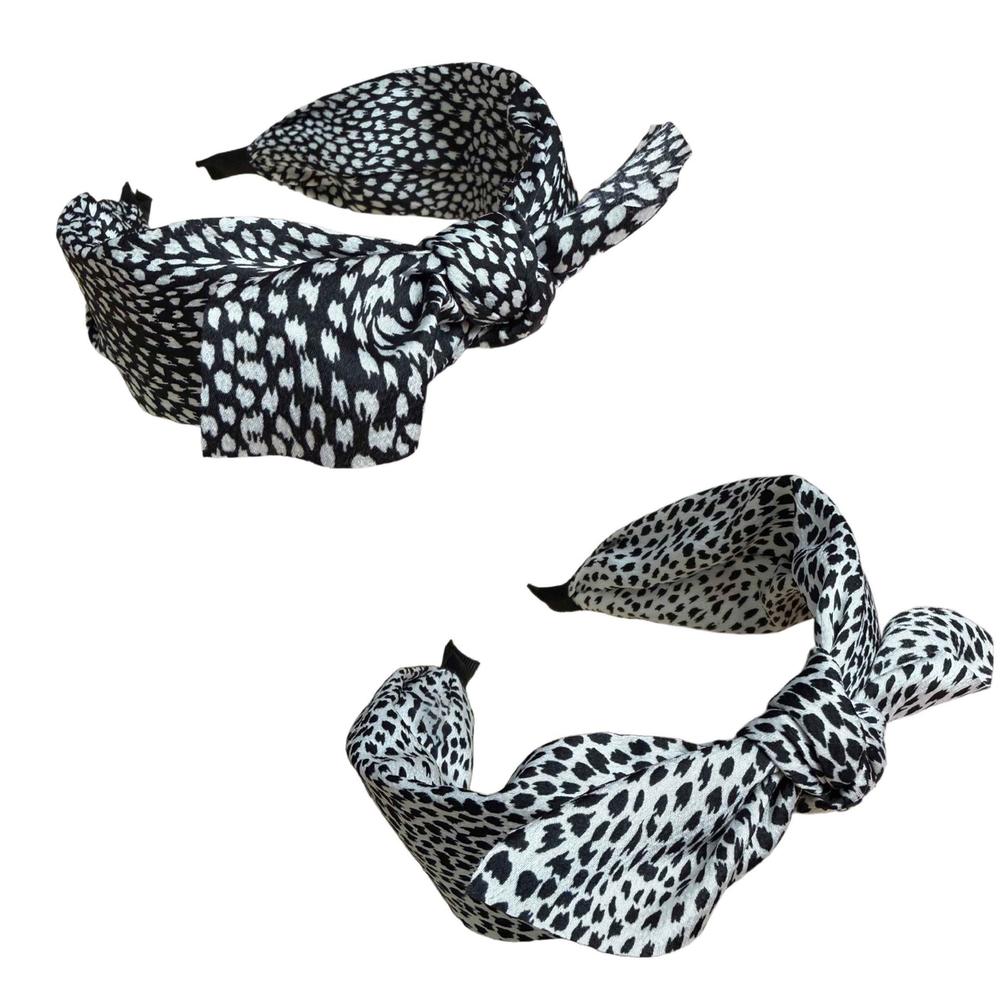 Präriepoesie — Eleganter Satinreif mit Animalprint und Schleifenakzent