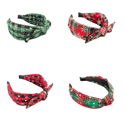 Weihnachtszauber in Karo – schlichter Haarreifen mit Stil