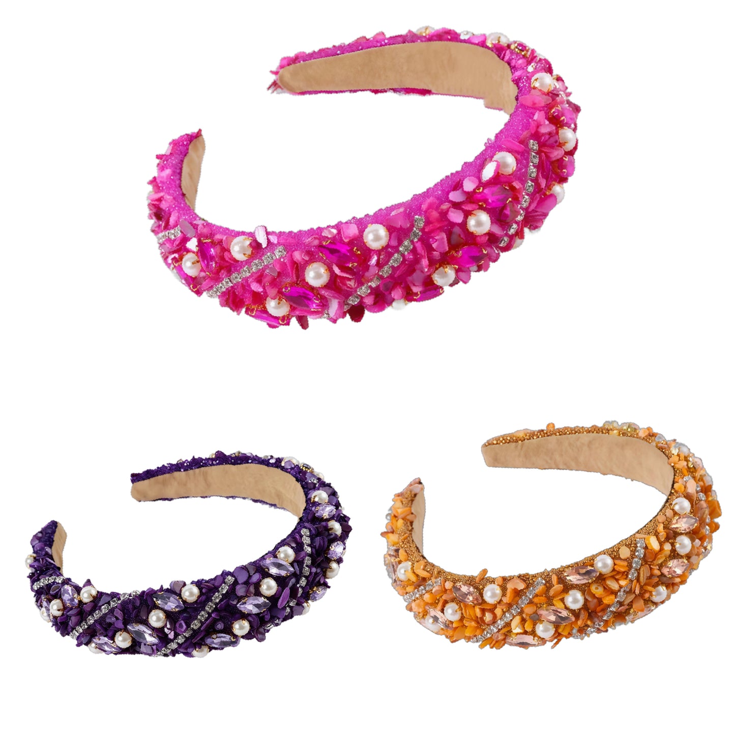 Eleganter Haarreifen mit Steinchen, Perlen & Strass – Glamouröses Schmuckstück für dein Haar