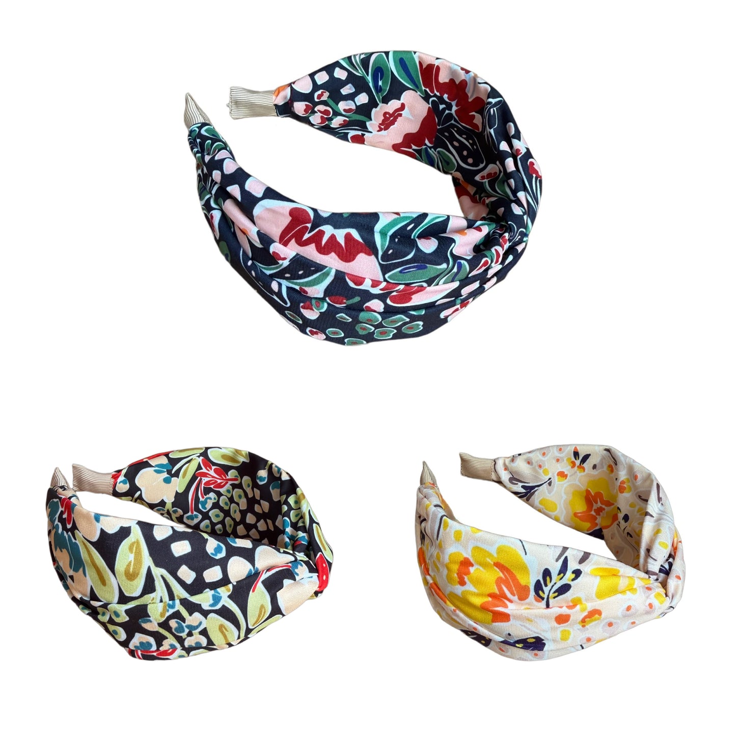 Haarreifen mit Blumenprint & Knoten in der Mitte – Feminin, romantisch und voller Charme