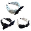 🎀🖤 Schwarz-Off-White Haarreifen mit Schleife – Rockabilly Blumen & Punkte Vintage Pin-up