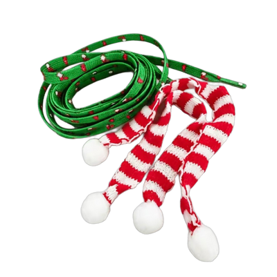 Weihnachts-Schnürsenkel mit Wichtelschal – zauberhafte Festtagslieblinge
