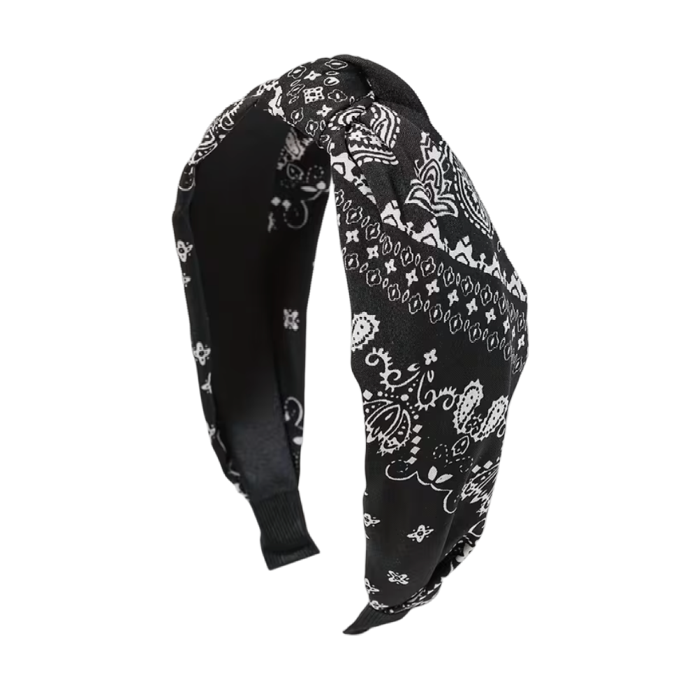 Swinging Style: Schlichter Rockabilly-Haarreif, zweifarbig, mit Knoten