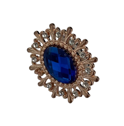 Shoe Accessories Rhinestones Oval gold