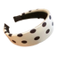 Polka Dot Chic – Breiter Haarreifen mit Punkten in Schwarz & Off White