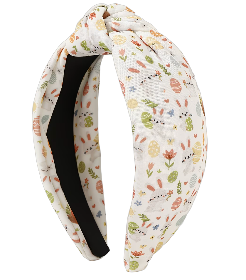 Hoppelzauber Minimal: Dezenter Haarreif mit Osterdruck und Knoten