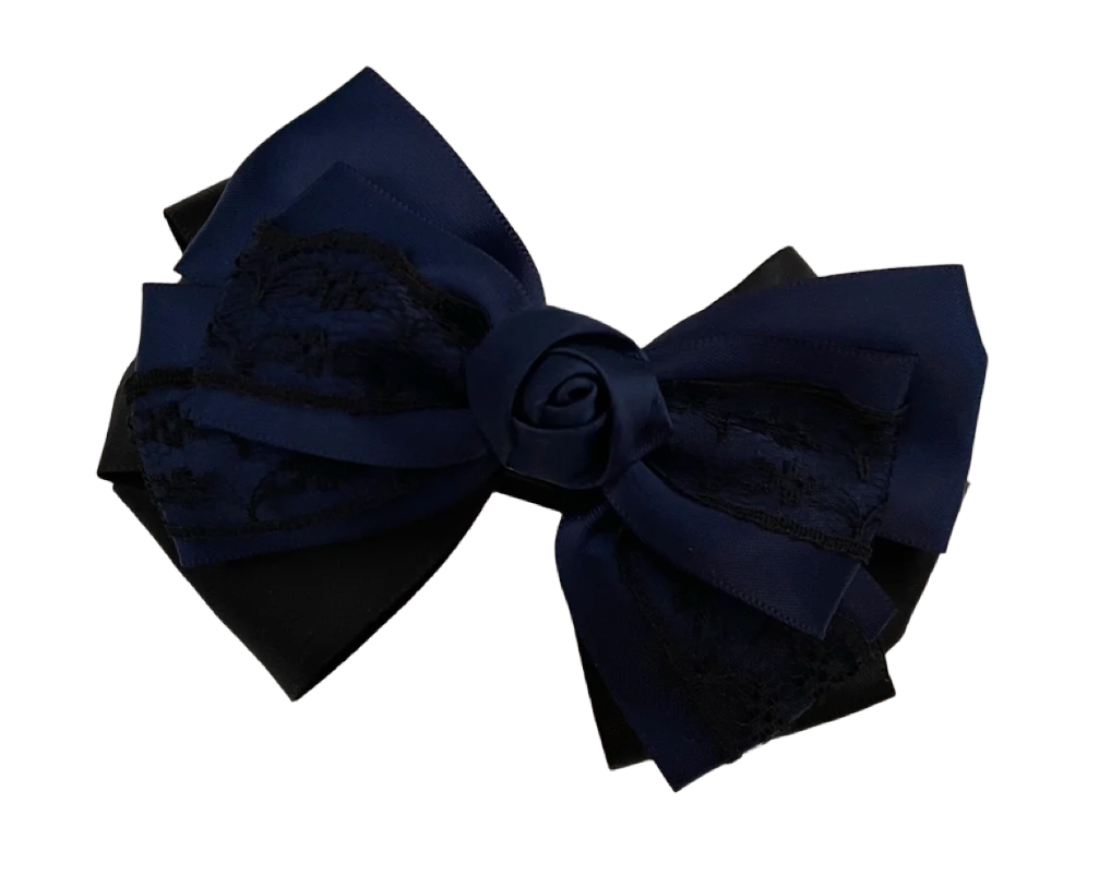 Hair clip with net satin/lace/organza