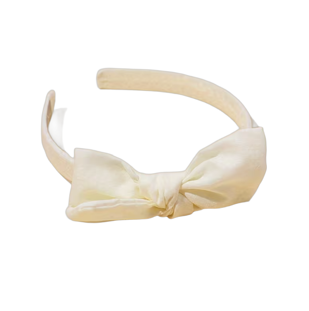 Schmaler Haarreifen aus Baumwollstoff mit Blümchen & seitlicher Masche – Feminin, romantisch und bezaubernd
