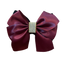 Hair clips with net flowers organza glass beads
