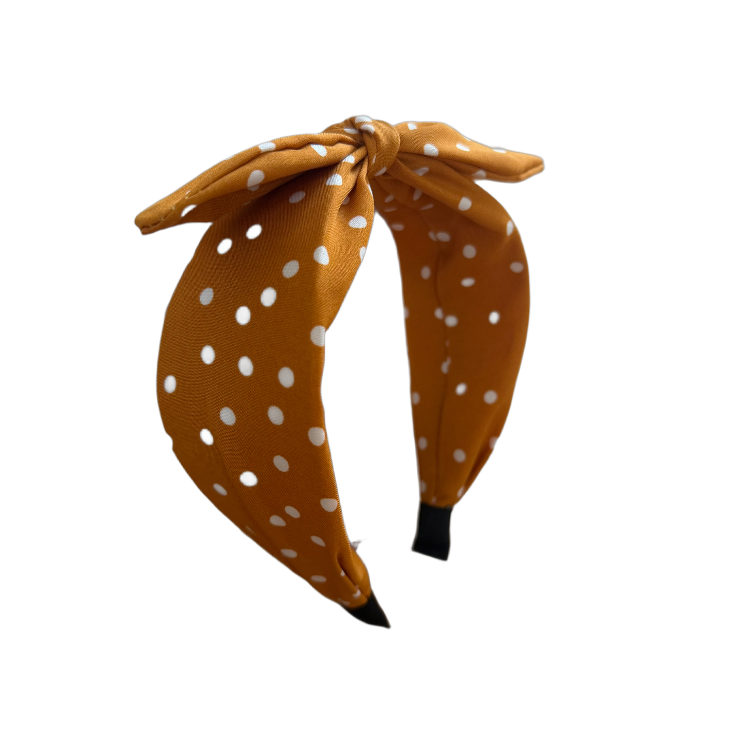 Retro‑Dots: Schlichter zweifarbiger Haarreif mit verspielter Schleife