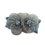 Haarklammern Blumen Organza Glasperlen