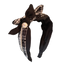 Chic Bow – Eleganter Schleifen-Haarreif mit Perlen und Karomuster