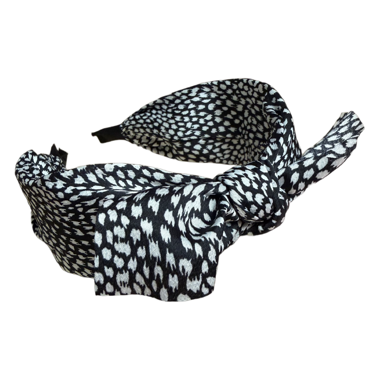 Präriepoesie — Eleganter Satinreif mit Animalprint und Schleifenakzent