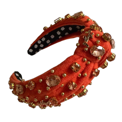 Goldener Sonnenfunke — Orange Reif mit Perlen und Strass