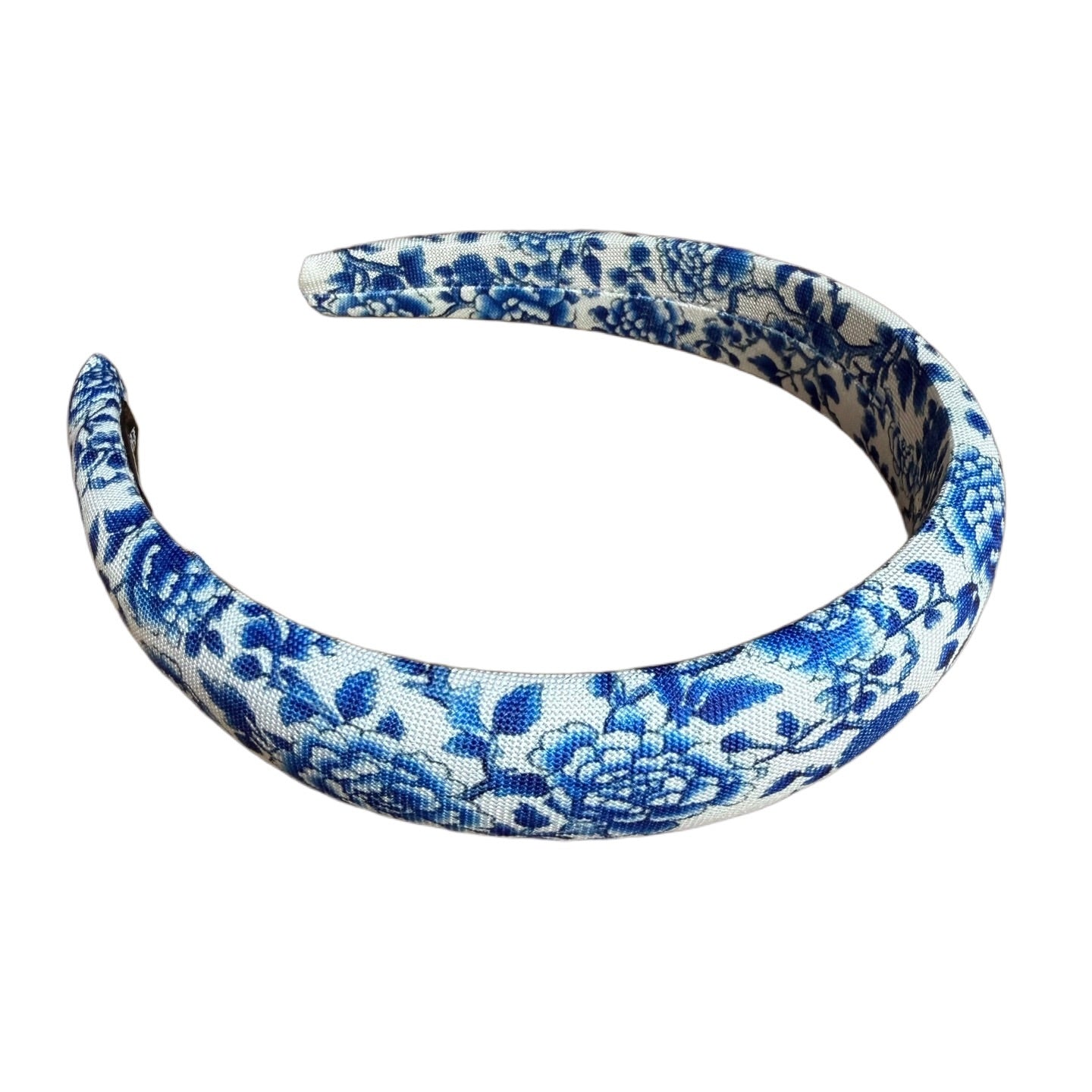 Schlichter Haarreifen mit blauem Blumenprint – Feminin, frisch und zeitlos schön