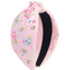 Easter Sparkle — Farbiger Perlen‑Haarreif mit Strass und Mittelknoten