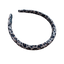 Serre-tête en jean avec perles et pierres