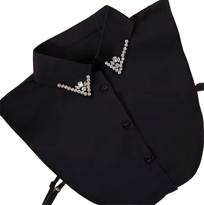 Funkelnder Statement-Kragen in Schwarz