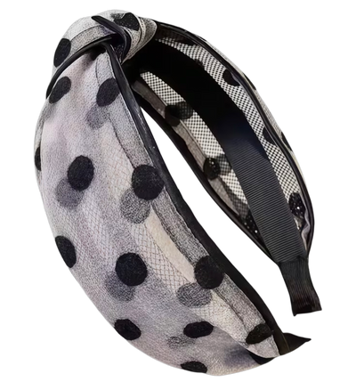 Organza-Traum – Eleganter Haarreifen mit Punkten & Knoten