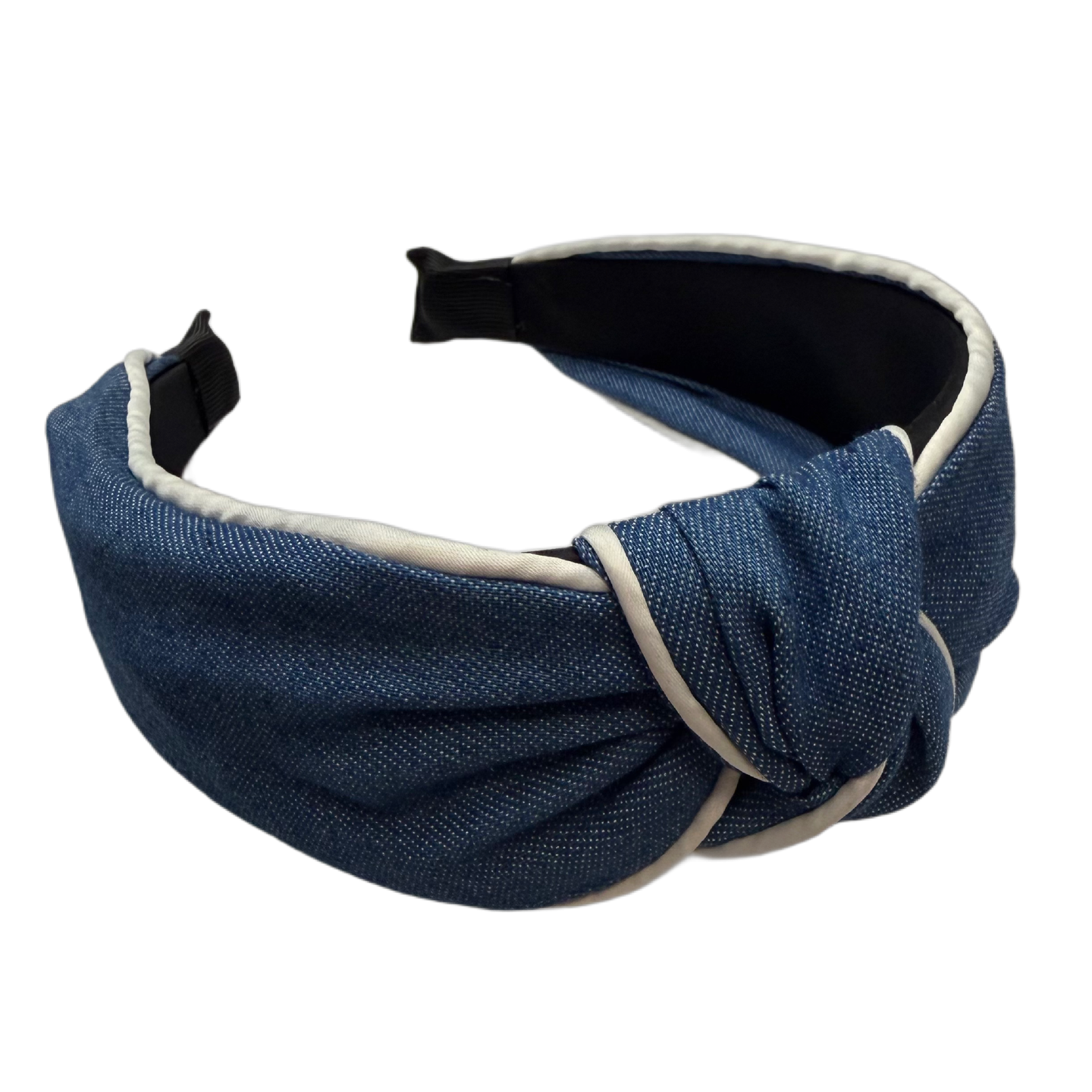 Denimpoesie — Reif mit mittigem Knoten und weißer Einfassung