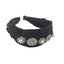 Bandeau noir satiné avec perles et pierres
