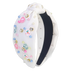 Easter Sparkle — Farbiger Perlen‑Haarreif mit Strass und Mittelknoten