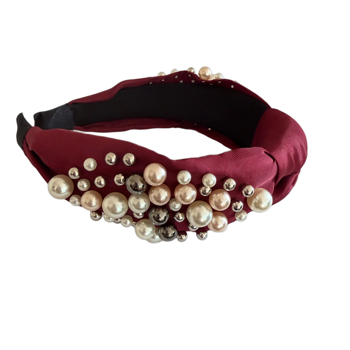Strahlende Eleganz — Perlenhaarreif mit Knotenmagie