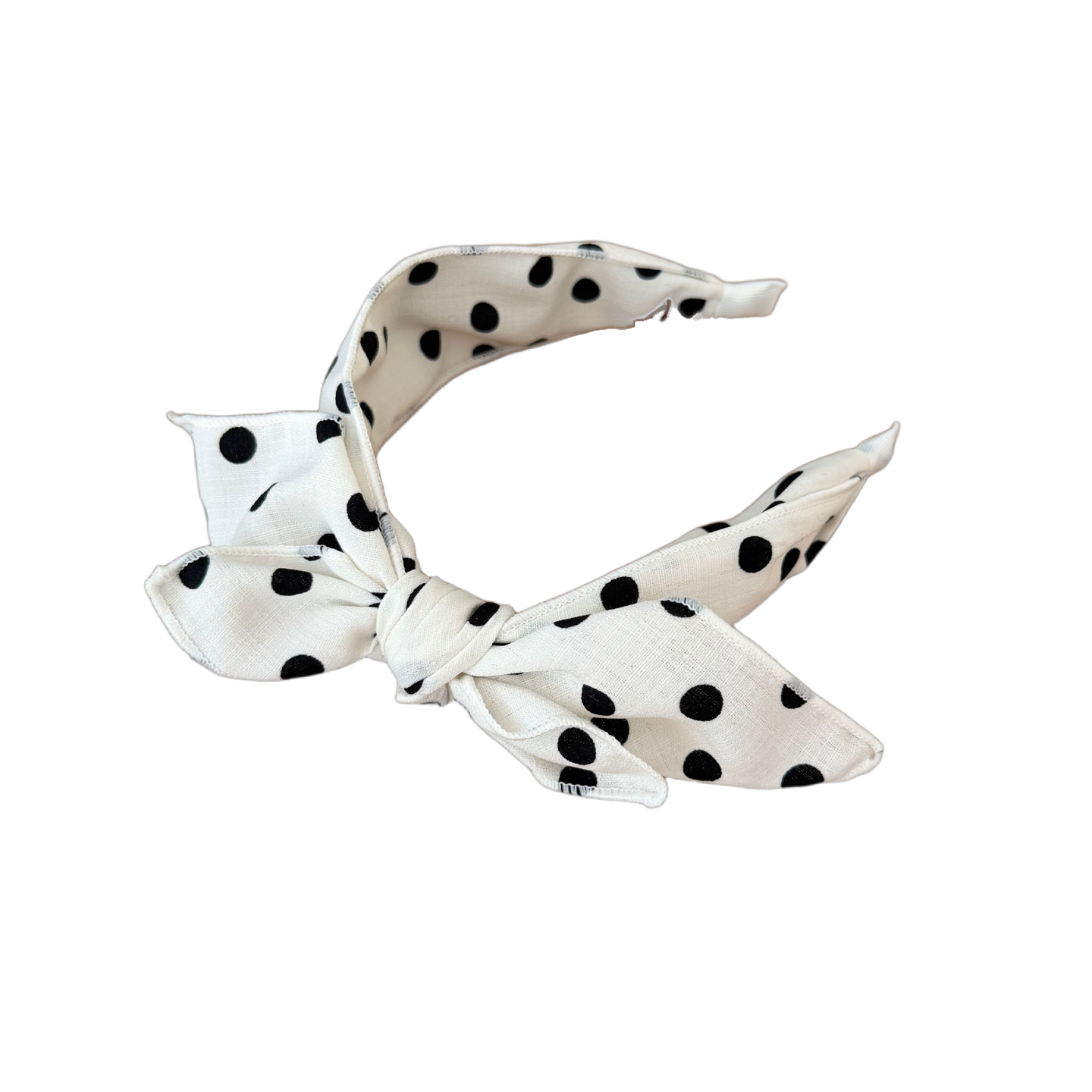 Rockabilly-Haarreif mit Punkten und seitlicher Schleife – stilvolles Pin-up-Accessoire im Vintage-Look