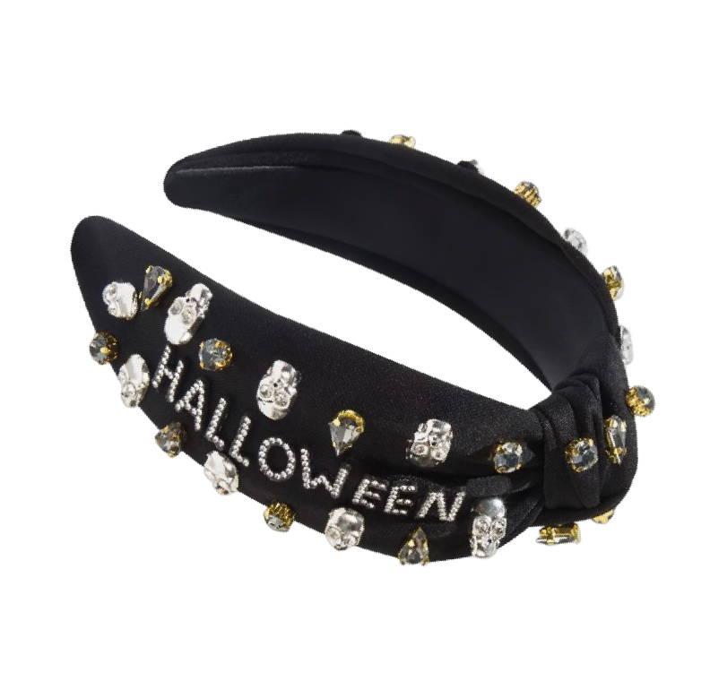 Halloween Haarreifen mit Totenköpfen & Strass – glamourös, geheimnisvoll und extravagant