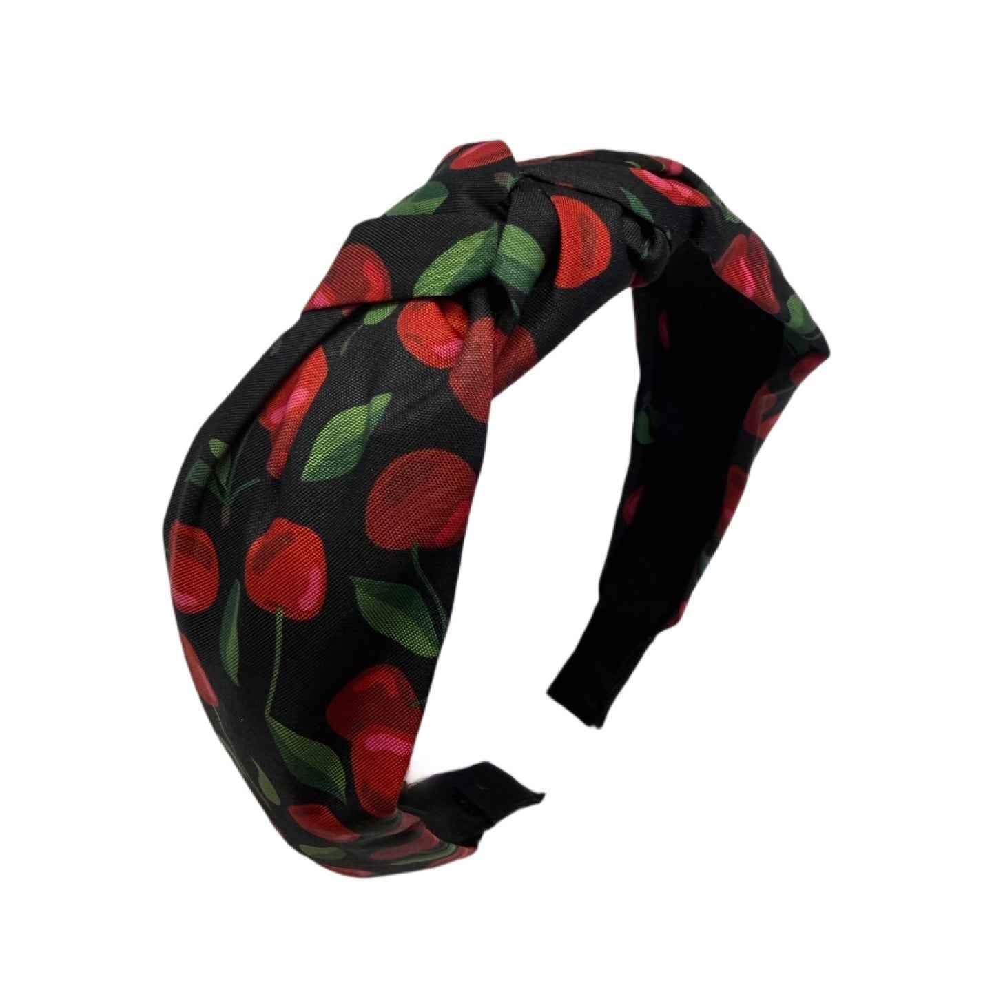 Kirschkuss: Rockabilly‑Haarreif mit süßem Kirschenprint