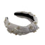 Jeans headband with pearls and stones