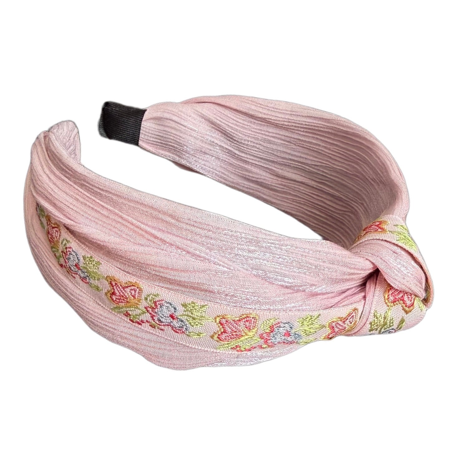 Haarreifen mit Blumenbordüre & Knoten in der Mitte – Romantischer Blickfang mit femininer Eleganz
