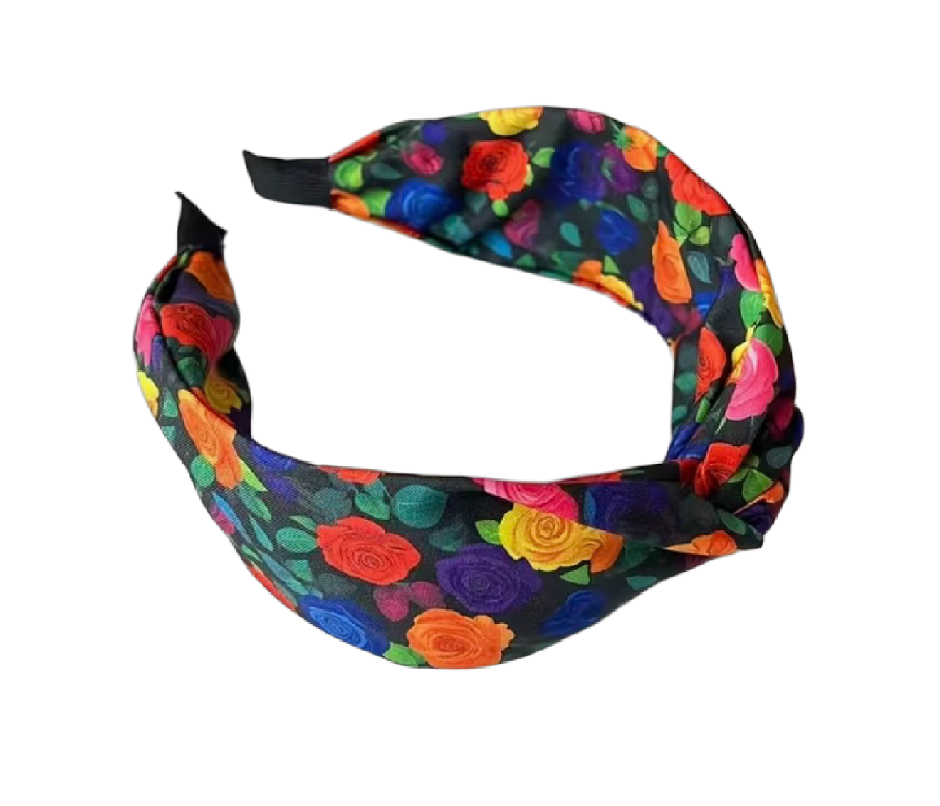 Blütenzauber Haarreifen – romantischer Blumenprint mit elegantem Knoten