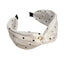 Polka Dot Elegance – Edler Haarreifen mit schwarzen Punkten & raffiniertem Twist