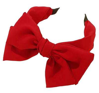 Red Romance – Eleganter Haarreifen in leuchtendem Rot mit XXL-Schleife