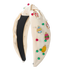 Fröhlicher Frühling: Oster‑Haarreif mit Perlen, bunten Eiermotiven & Mittelknoten