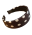 Polka Dot Chic – Breiter Haarreifen mit Punkten in Schwarz & Off White
