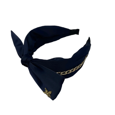 Bandeau satin maille abeille