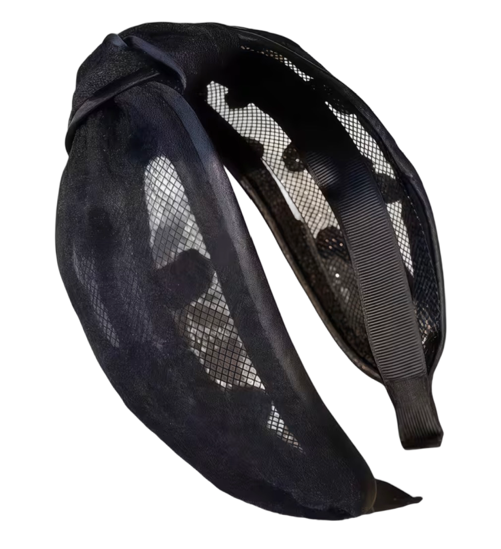 Organza-Traum – Eleganter Haarreifen mit Punkten & Knoten