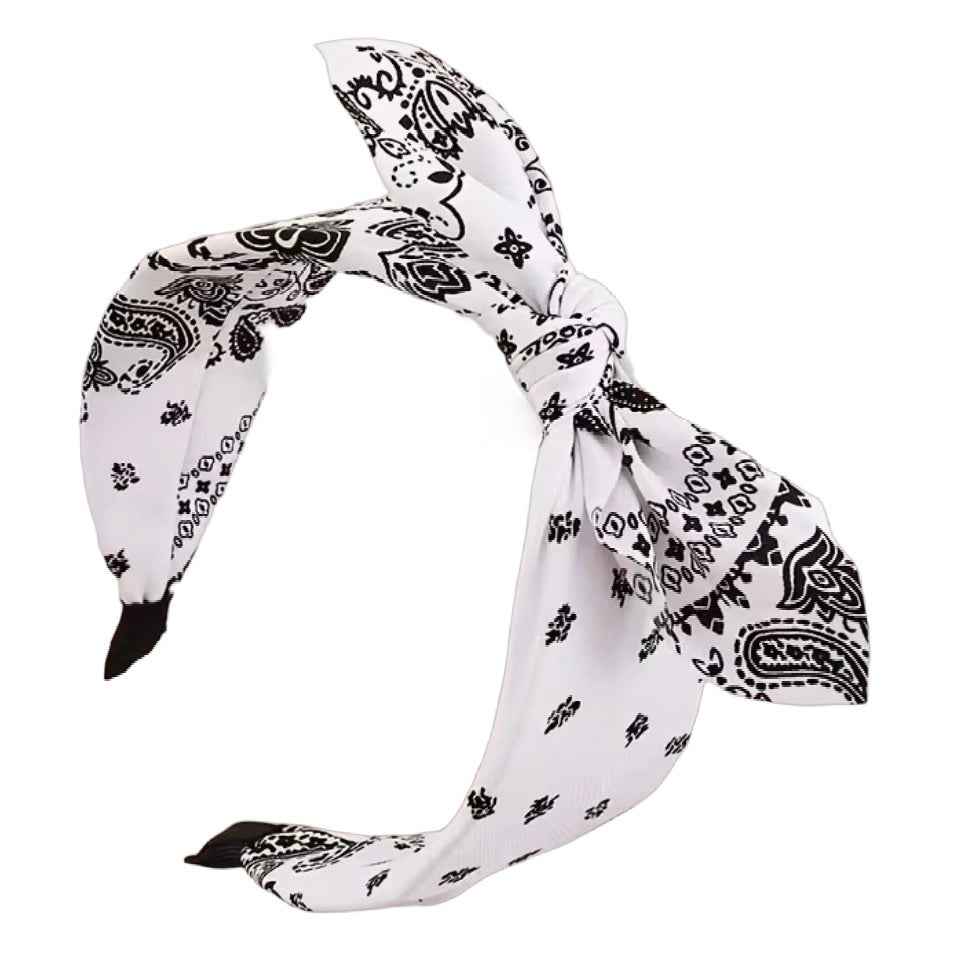Vintage Pep: Zweifarbiger Rockabilly-Haarreif mit verspieltem Muster
