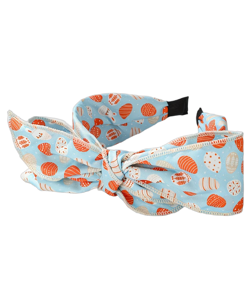 Pastellhüpfer — Oster‑Haarreif mit süßen Motiven und Masche