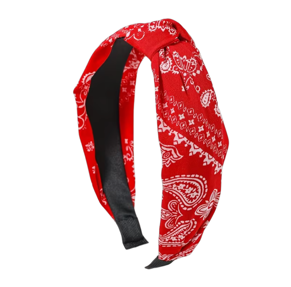 Swinging Style: Schlichter Rockabilly-Haarreif, zweifarbig, mit Knoten
