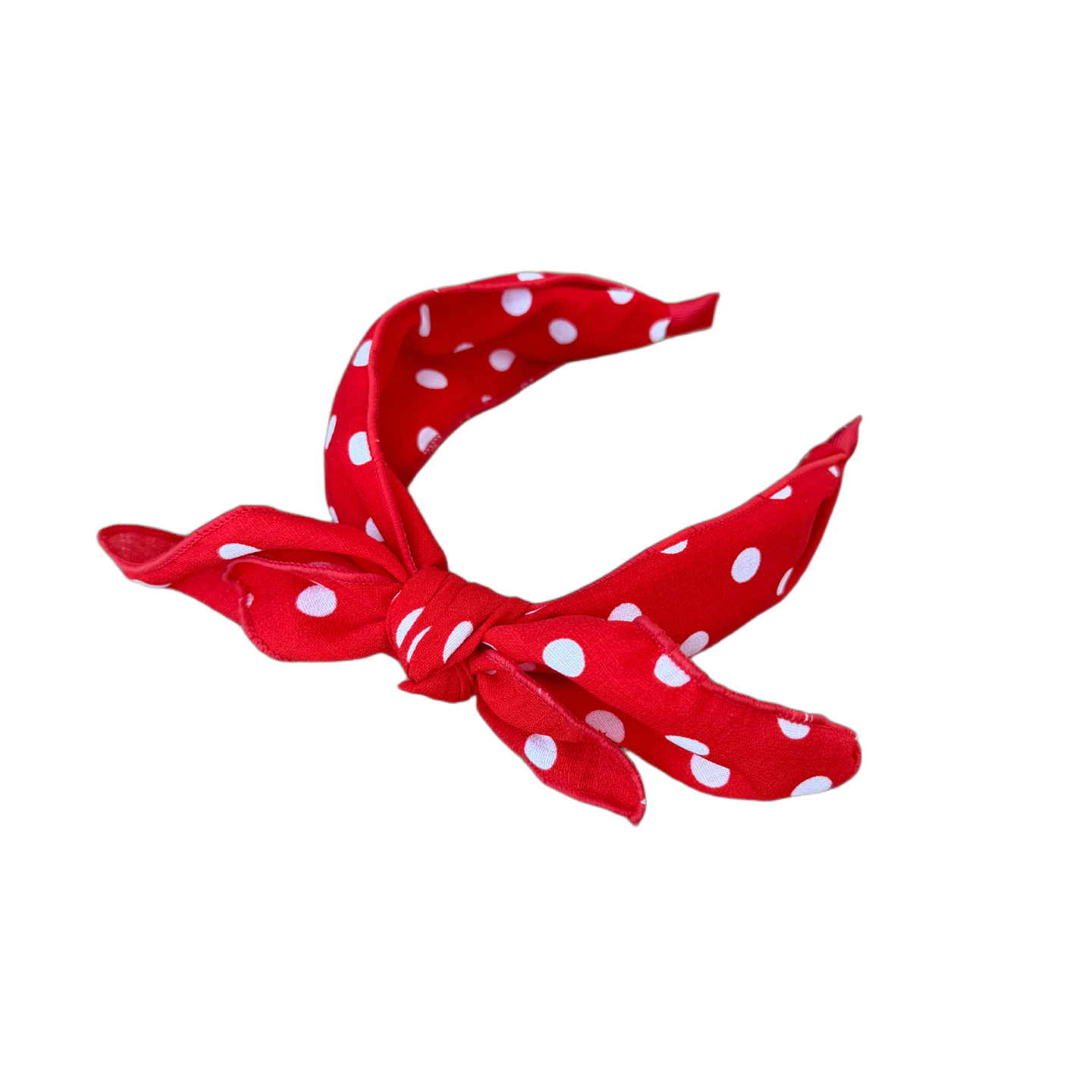 Rockabilly-Haarreif mit Punkten und seitlicher Schleife – stilvolles Pin-up-Accessoire im Vintage-Look