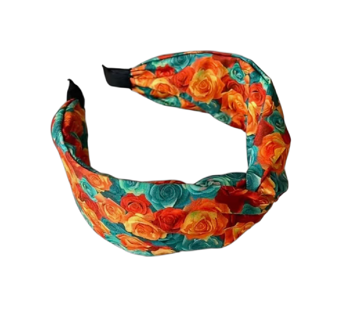 Blütenzauber Haarreifen – romantischer Blumenprint mit elegantem Knoten