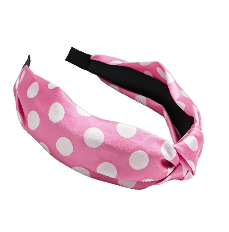 Polka Dot Love – Satin-Haarreifen mit Punkten & elegantem Knoten