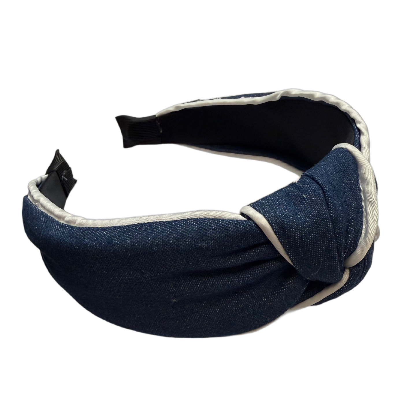 Denimpoesie — Reif mit mittigem Knoten und weißer Einfassung