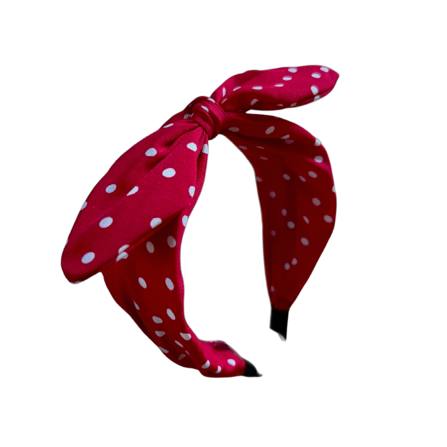 Retro‑Dots: Schlichter zweifarbiger Haarreif mit verspielter Schleife