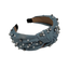 Jeans headband with pearls and stones