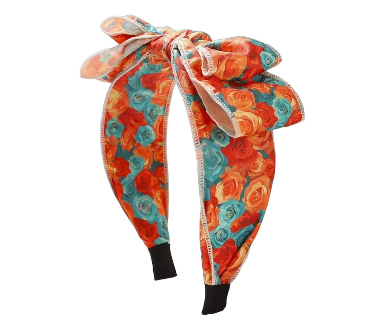 Blütenzauber Haarreifen – romantischer Blumenprint mit elegantem Knoten