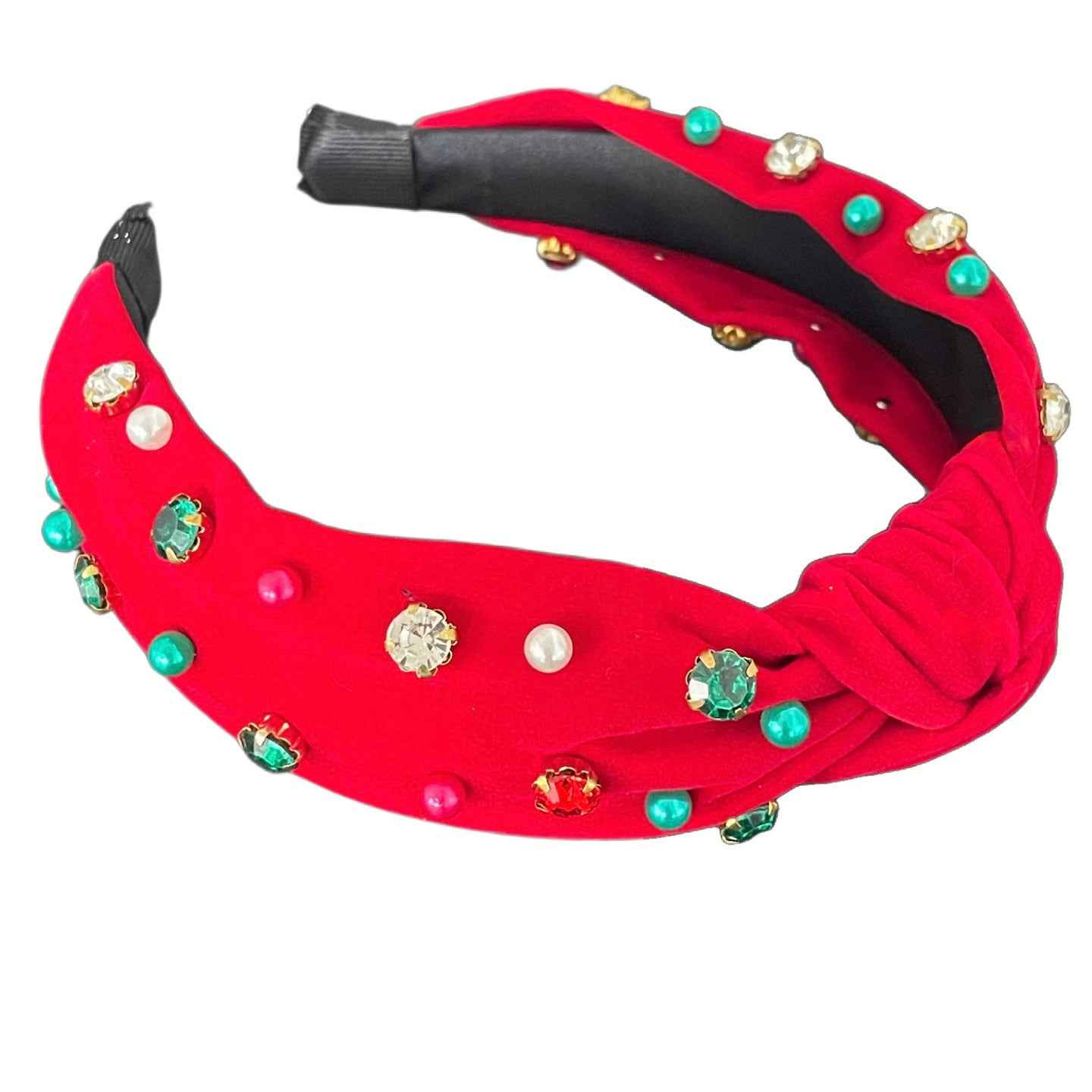 XMAS Haarreifen – Samt & Strass für funkelnde Festtage